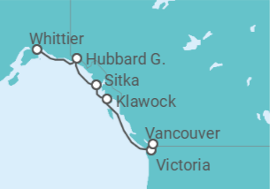 Itinerario del Crucero Alaska - Regent Seven Seas