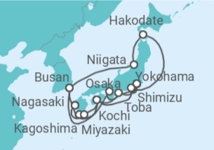 Itinerario del Crucero Gran Japón - Princess Cruises