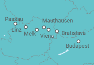Itinerario del Crucero Hungría, Austria - Riverside