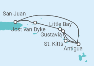Itinerario del Crucero Guadalupe, Antigua Y Barbuda - Silversea