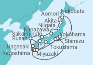 Itinerario del Crucero Gran Japón - Princess Cruises