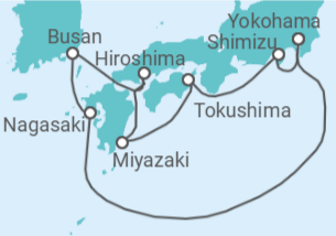 Itinerario del Crucero Explorando Japón - Princess Cruises