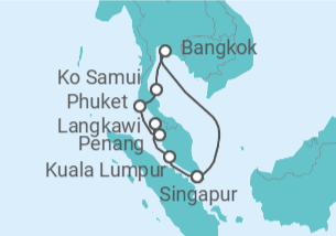 Itinerario del Crucero Malasia, Tailandia - Princess Cruises