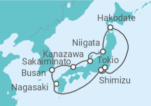 Itinerario del Crucero Japón, Corea Del Sur - Oceania Cruises