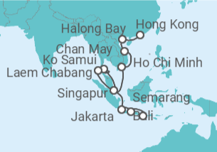 Itinerario del Crucero Orillas Esmeralda - Oceania Cruises