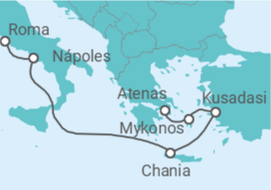Itinerario del Crucero Italia, Grecia, Turquía - Princess Cruises