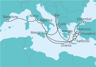 Itinerario del Crucero Mediterráneo Soñado - Princess Cruises