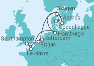 Itinerario del Crucero Capitales Europeas del Oktoberfest - Princess Cruises