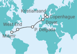 Itinerario del Crucero Pasaje del Norte de Europa - Princess Cruises
