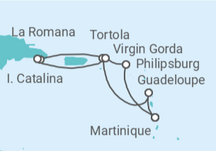 Itinerario del Crucero Islas Vírgenes, República Dominicana, St. Maarten - MSC Cruceros
