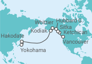 Itinerario del Crucero De Vancouver a Tokio - NCL Norwegian Cruise Line