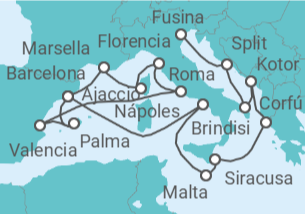 Itinerario del Crucero Desde Barcelona a Fusina (Italia) - Explora Journeys