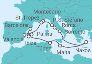 Itinerario del Crucero Un viaje ampliado a través de la belleza atemporal de las costas y el esplendor de la vida cultural - Explora Journeys