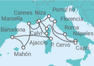 Itinerario del Crucero Un viaje ampliado de ciudades llenas de vida y costas de paisajes incomparables - Explora Journeys