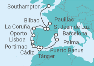 Itinerario del Crucero Un largo viaje desde los ritmos ibéricos hasta los cruces culturales - Explora Journeys