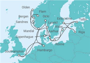 Itinerario del Crucero Un viaje ampliado con todo el carácter del norte y repleto de maravillas culturales y artísticas - Explora Journeys