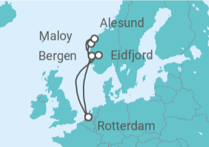 Itinerario del Crucero Noruega - Holland America Line