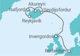 Itinerario del Crucero Reino Unido, Islandia - Holland America Line