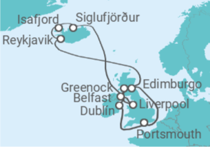 Itinerario del Crucero Eclipse en la Tierra del Fuego y el Hielo - Virgin Voyages