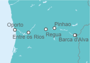 Itinerario del Crucero Sabores de Portugal y España - AmaWaterways