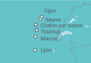 Itinerario del Crucero Sabores de Borgoña - AmaWaterways