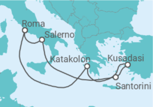 Itinerario del Crucero Mediterráneo y Egeo - Princess Cruises