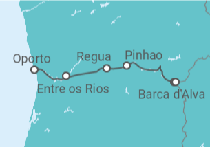 Itinerario del Crucero Sabores de Portugal y España - AmaWaterways