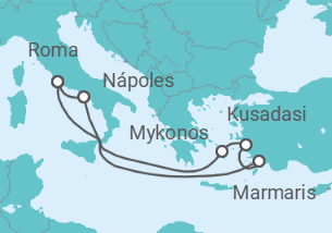 Itinerario del Crucero Turquía, Italia, Grecia - MSC Cruceros