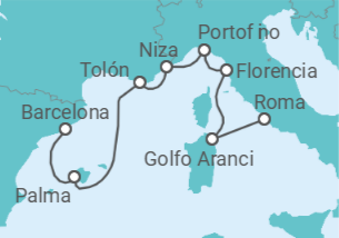 Itinerario del Crucero Brindis por Tolón - Regent Seven Seas