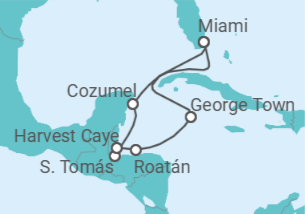 Itinerario del Crucero Ritmos de Reggae - Regent Seven Seas