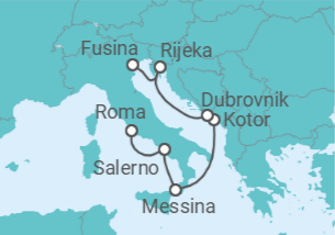 Itinerario del Crucero El cielo en el Mediterráneo - Regent Seven Seas