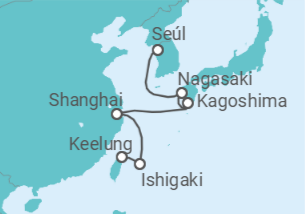 Itinerario del Crucero Mitos Japoneses y giros de Shanghai - Regent Seven Seas