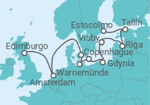 Itinerario del Crucero Acantilados, castillos y cultura - Regent Seven Seas