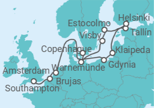 Itinerario del Crucero Castillos, fuertes y molinos de viento - Regent Seven Seas