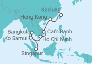Itinerario del Crucero Descubrimientos culinarios - Regent Seven Seas