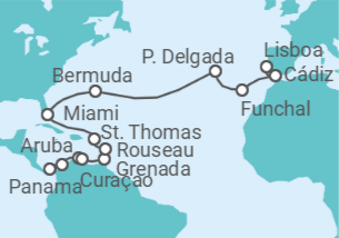 Itinerario del Crucero Del azul a Iberia - Regent Seven Seas