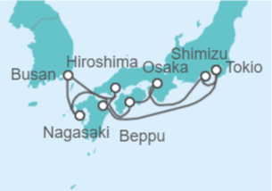 Itinerario del Crucero Japón, Corea Del Sur - Regent Seven Seas