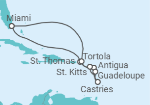 Itinerario del Crucero Viaje a las islas vírgenes - Regent Seven Seas