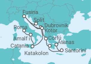 Itinerario del Crucero Villas y Venecia - Regent Seven Seas