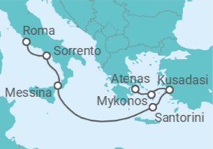 Itinerario del Crucero Mitos, ruinas y costa amalfitana - Regent Seven Seas