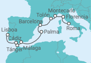 Itinerario del Crucero Maravillas culinarias - Regent Seven Seas