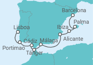 Itinerario del Crucero Prestigio de Portugal - Regent Seven Seas
