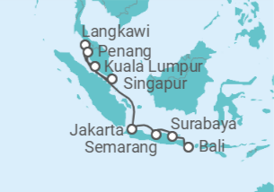 Itinerario del Crucero Malasia - Regent Seven Seas