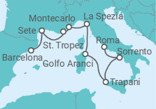 Itinerario del Crucero De la Riviera francesa a Capri - Regent Seven Seas