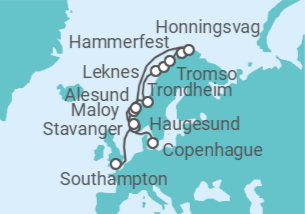 Itinerario del Crucero Tierra de vikingos - Regent Seven Seas