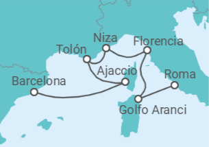 Itinerario del Crucero Bajo el atardecer Toscano - Regent Seven Seas