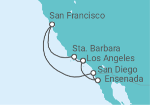 Itinerario del Crucero Costa Clásica de California - Princess Cruises