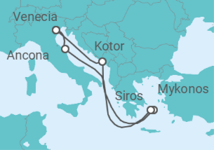 Itinerario del Crucero Las joyas del Adriático TI  - MSC Cruceros