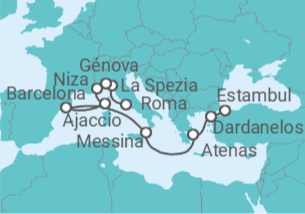 Itinerario del Crucero Mediterráneo Majestuoso - Cunard