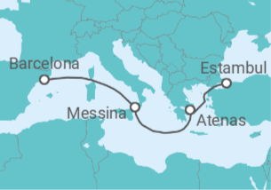 Itinerario del Crucero Tras las Huellas del Mediterráneo Antiguo - Cunard